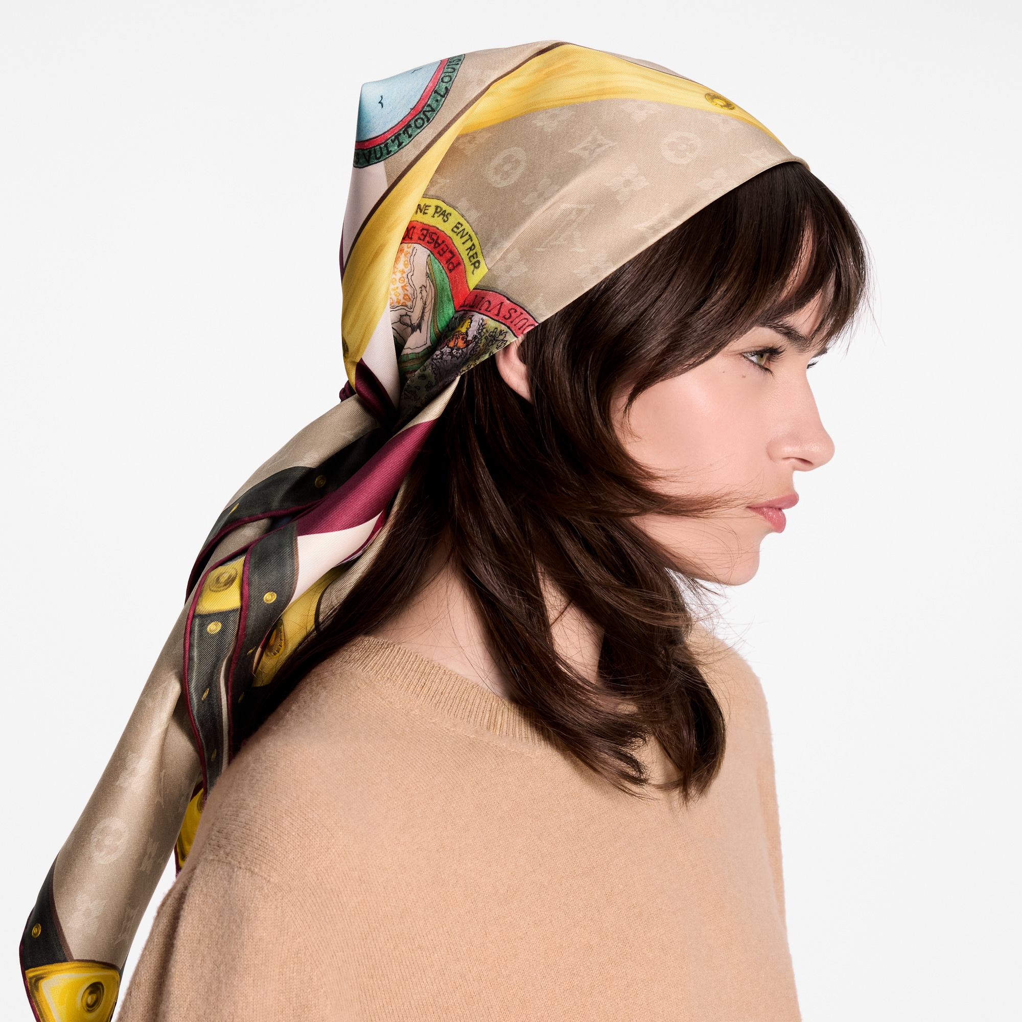 箱付きLouis Vuitton トランクデザイン スカーフ ツイリー 箱付きLouis